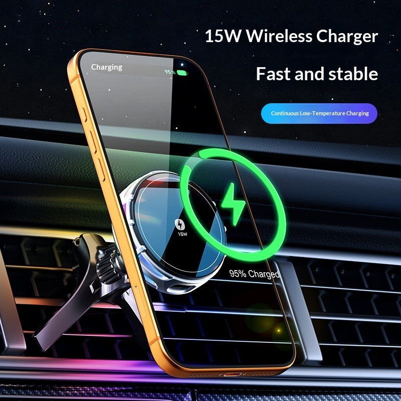 Enhance Your Driving Experience with the 15W Wireless Charging Magnetic Car Phone Mount