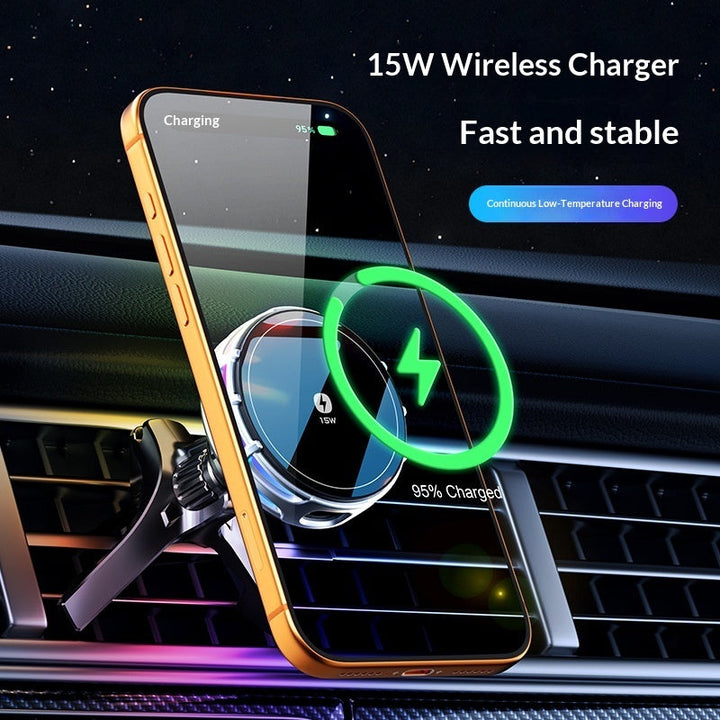 Enhance Your Driving Experience with the 15W Wireless Charging Magnetic Car Phone Mount