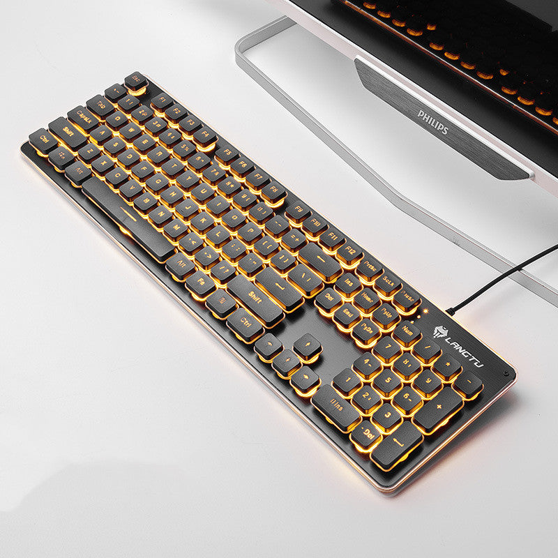 Wired Film Luminous USB Computer Gaming Keyboard