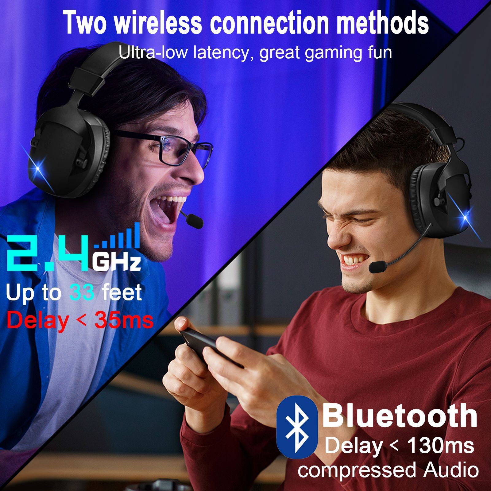 Cross-Border Over-Ear Bluetooth Headphones