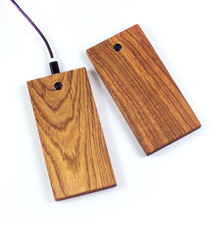 Wooden Handicraft Phone Fast Charge Mobile Power Bank
