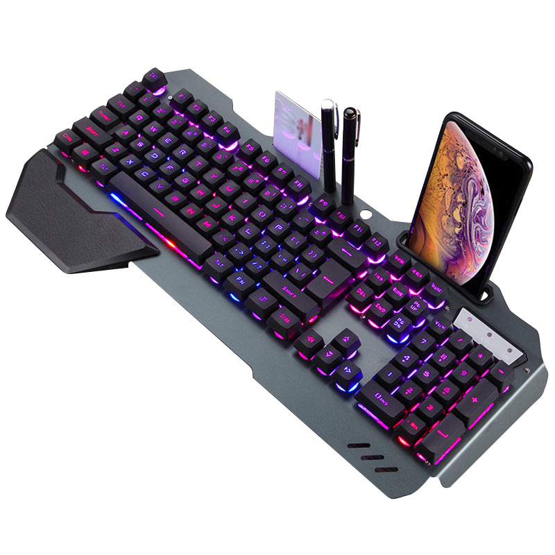 Ergonomic Wired Gaming Keyboard with RGB Backlight