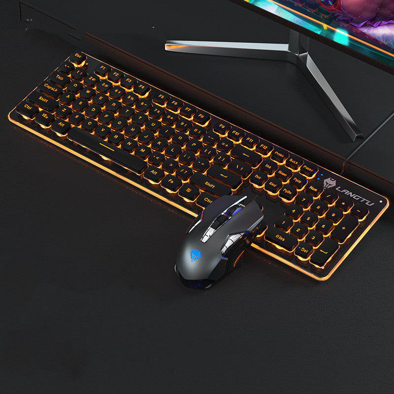 Wired Film Luminous USB Computer Gaming Keyboard