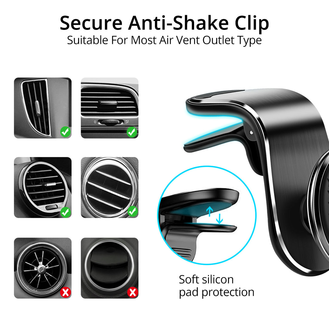 Magnetic Car Phone Holder Air Vent Magnet Mount