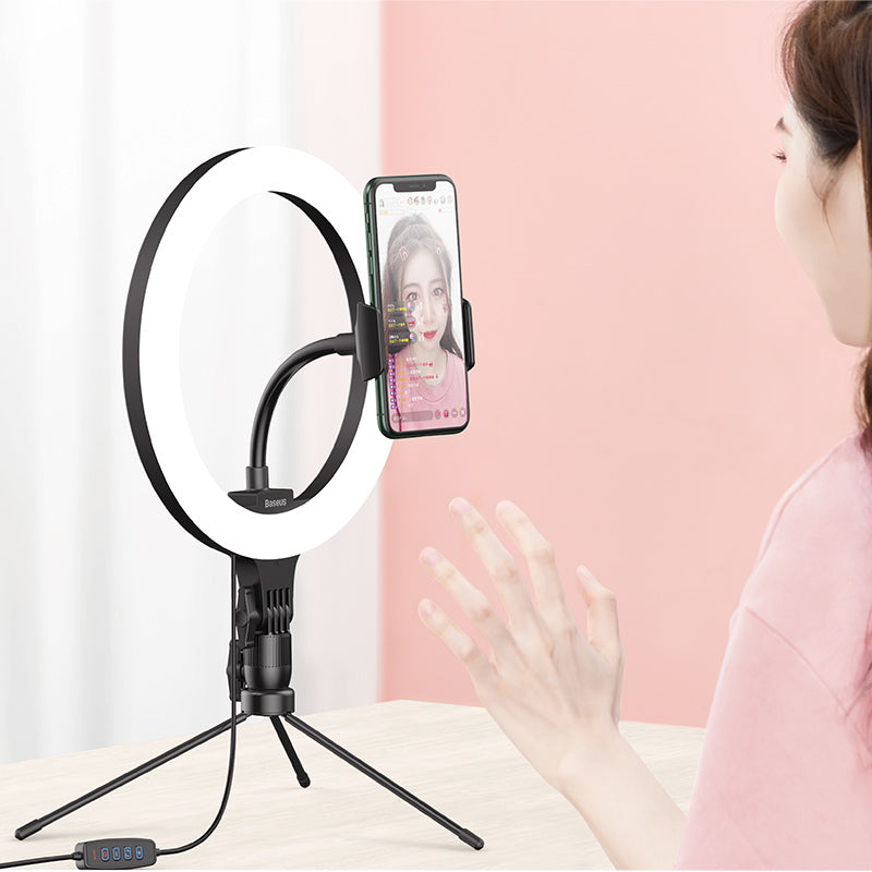 Live Stream Holder Floor Stand 12inch Light Ring