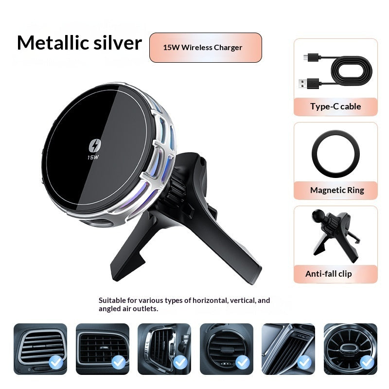 15W Wireless Charging Magnetic Car Phone Mount