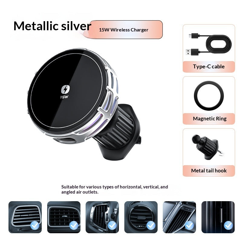 15W Wireless Charging Magnetic Car Phone Mount