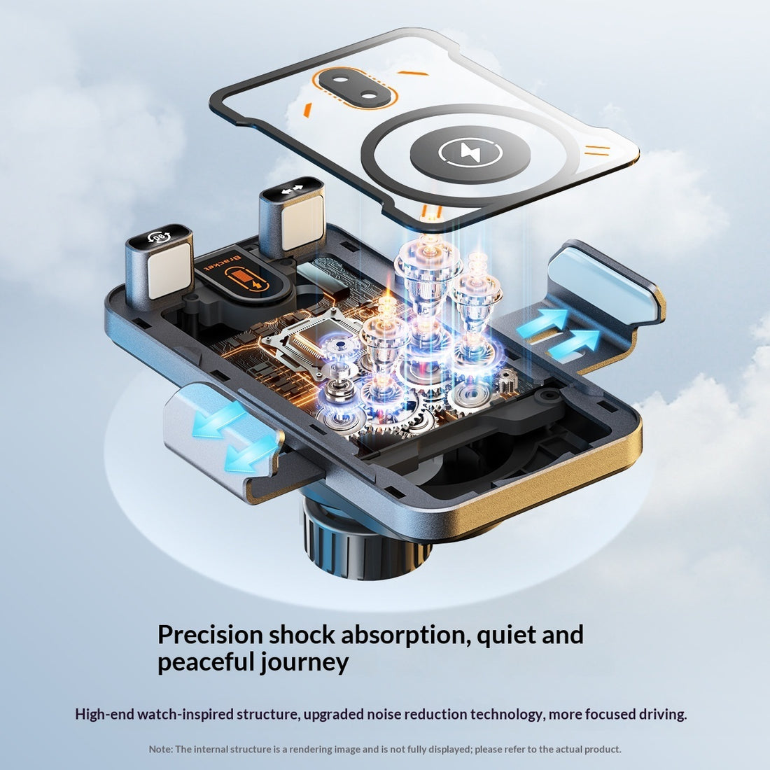 Wireless Charging Car Air Vent Phone Mount For Navigation