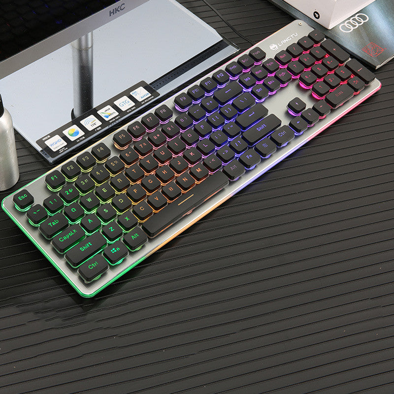 Wired Film Luminous USB Computer Gaming Keyboard
