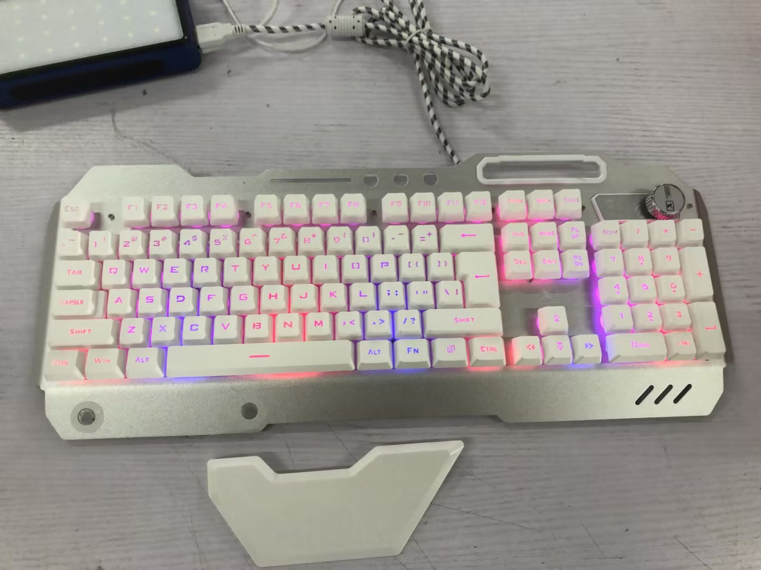 Ergonomic Wired Gaming Keyboard with RGB Backlight