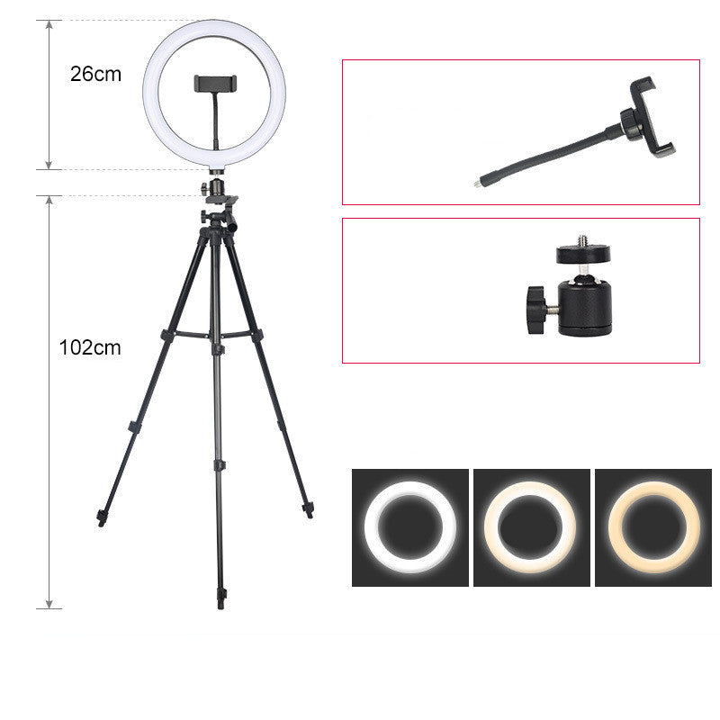 Compatible with Apple Mobile Phone Tripod LED Ring Light