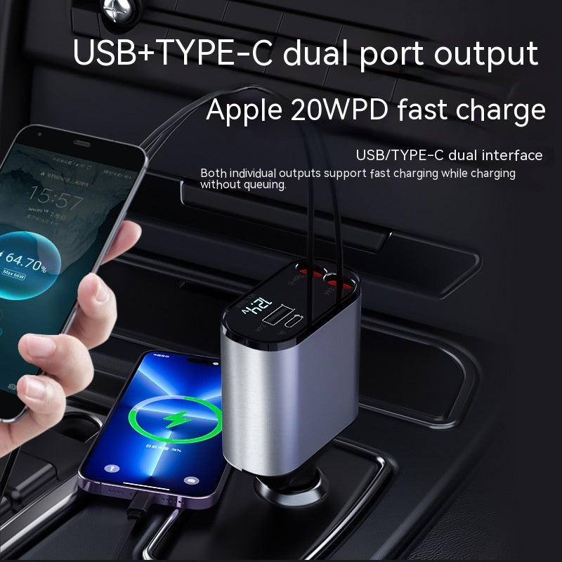 Digital Display Charging USB Adapter