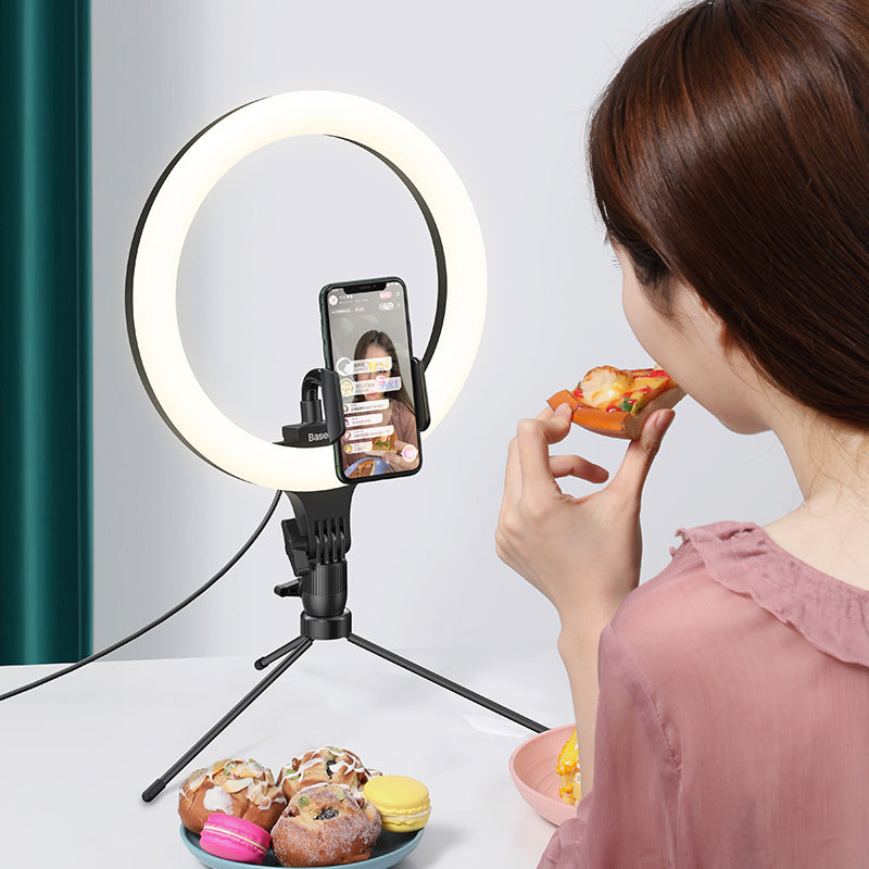 Live Stream Holder Floor Stand 12inch Light Ring